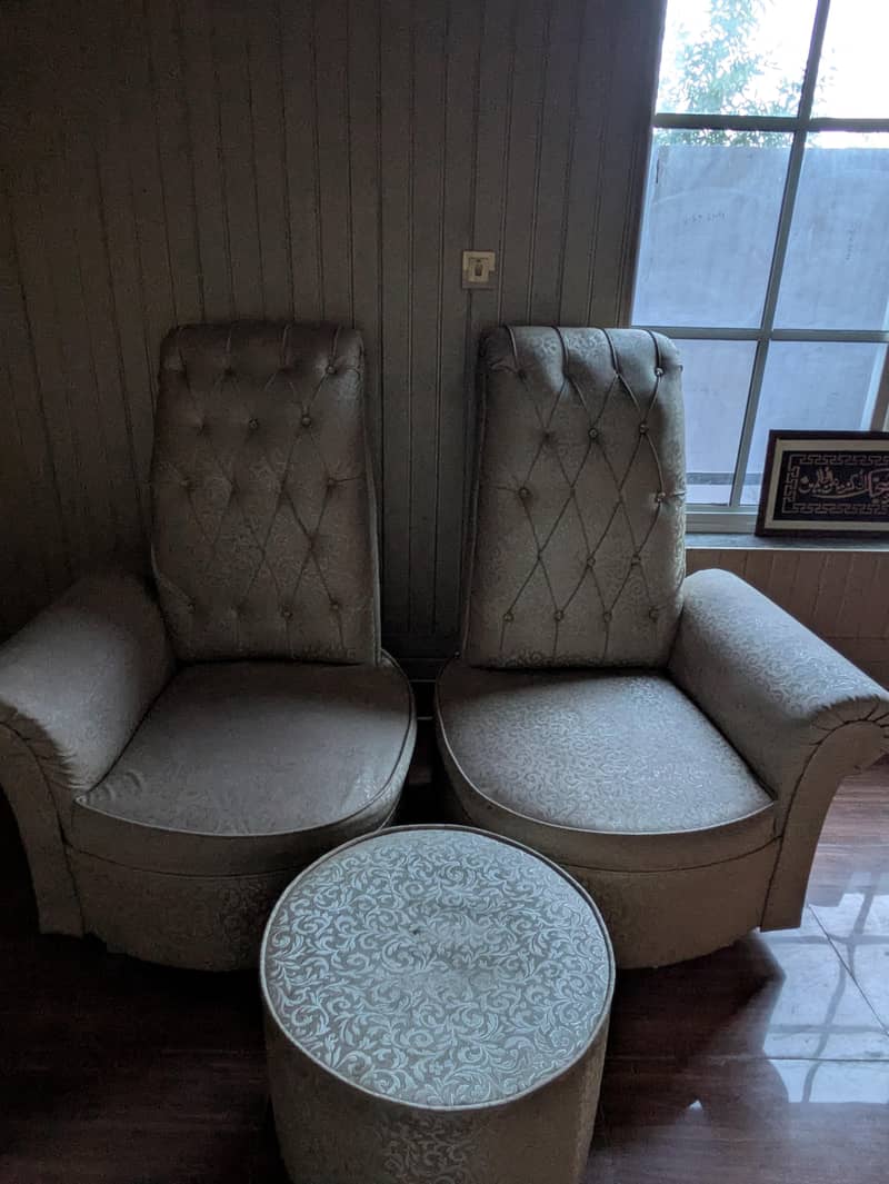 Two chairs and 1 table set 4