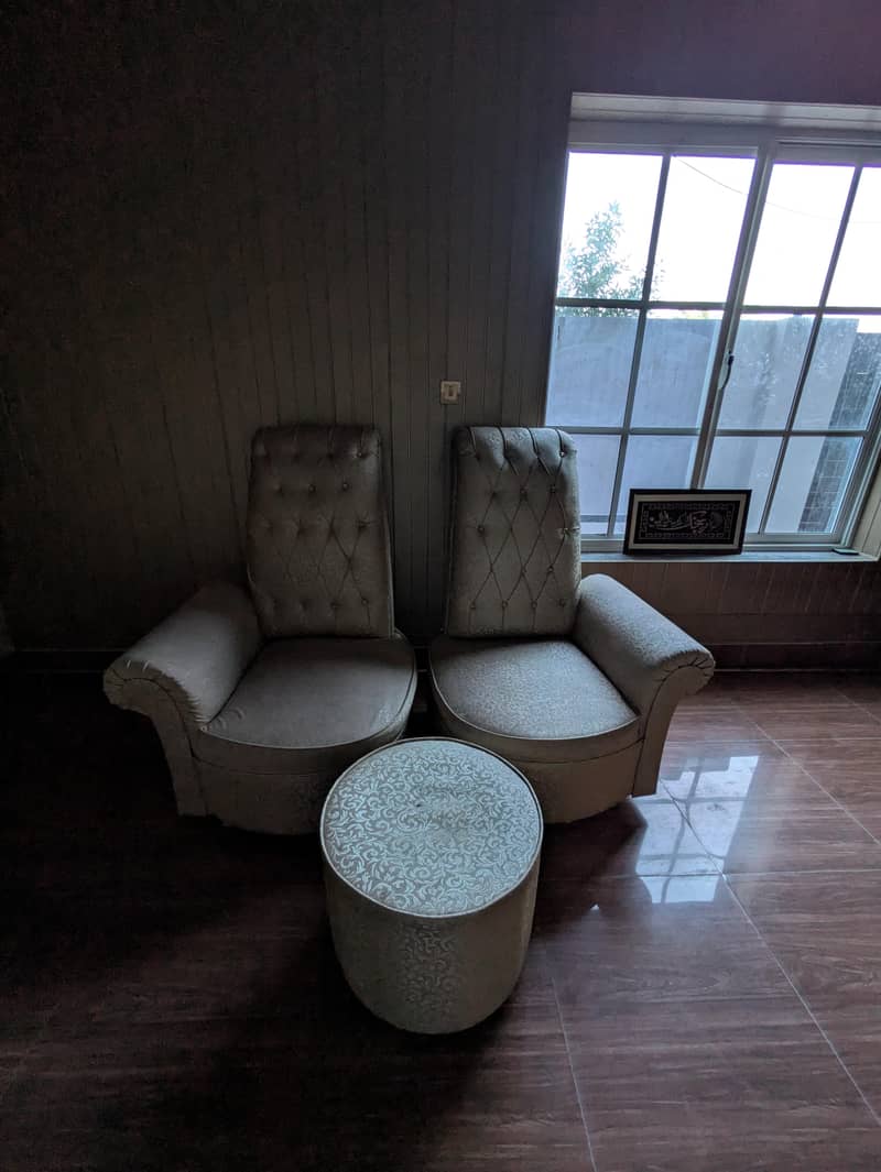 Two chairs and 1 table set 5