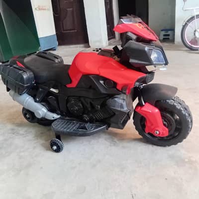 Kids Electric Ride On Motor Bike - Red & Black - Full Working