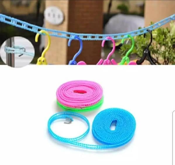 T  Windproof Non Slip Clothesline to Dry Laundry Cloth Line Dry Rope 5 Meters