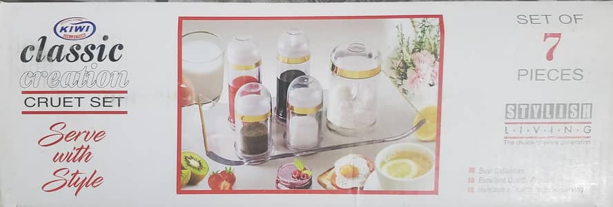 kiwi Brand set of 7 pic classic creation  CRUET SET  Serve with Style