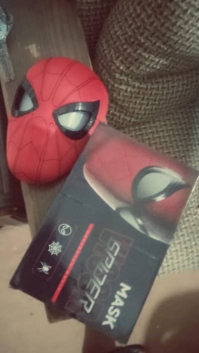 Spiderman Man Mask Chin blinking LED light