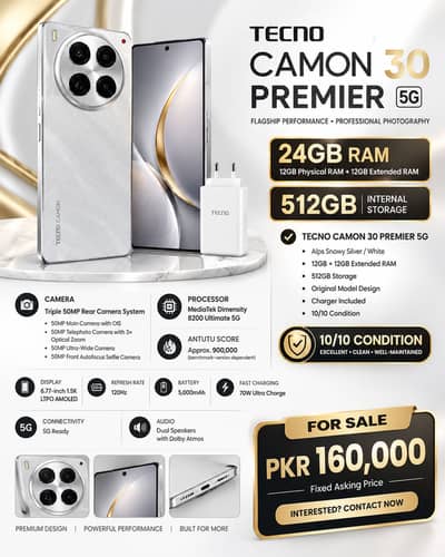Tecno CAMON 30 Premier 24GB Ram