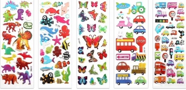 Cute Cartoon Stickers for Kids only 5 stickers