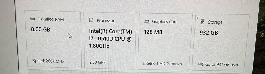 Hp laptop hp pro book 450 G7
