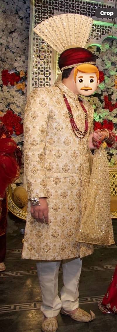 open pic Groom Sherwani Brand New Condition Brand Dhullah House