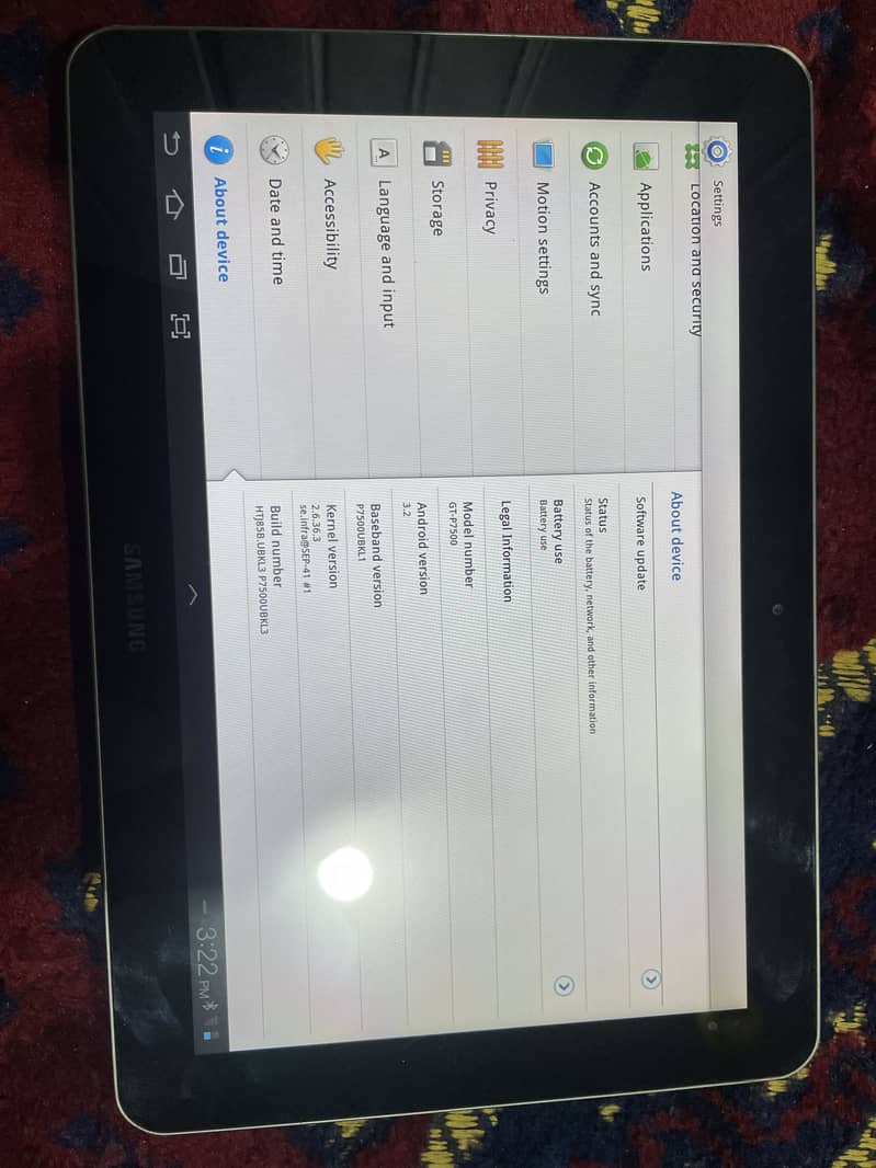 Samsung Tablet 1