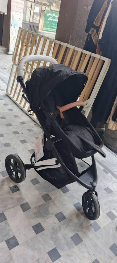 Baby Stroller with Baby Car Seat – Black & Brown