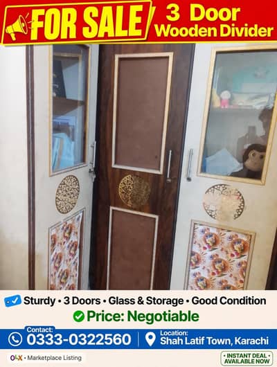lamination partex 3 door divider