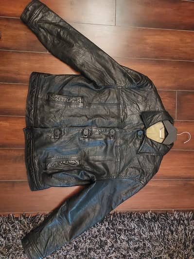 NIX JEANS-ORIGINAL SHEEPSKIN LEATHER JACKET-REAL LEATHER-L-XL
