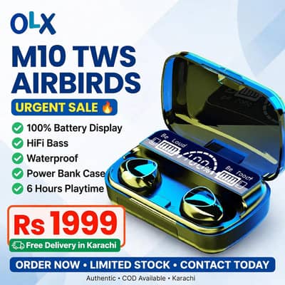 M10 Airbirds - Battery Display - Power Bank - Rs 1999