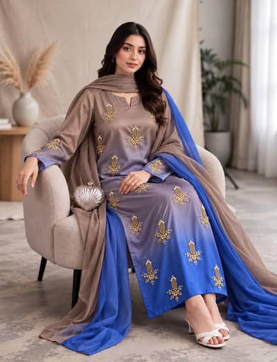 silk dupatte trouser silk shirt