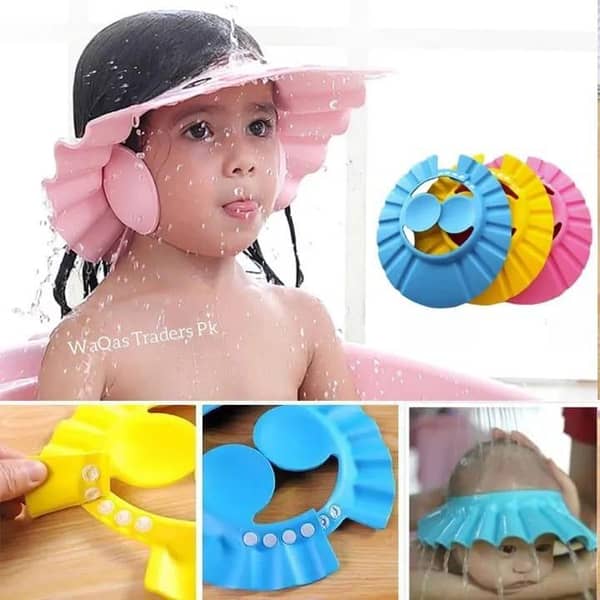 T   Baby Shower Cap Adjustable Hair Wash Hat for kids Infant Ear Protection Safe Children Kids Shampoo Bath Head Cover