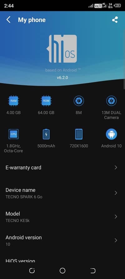 Tecno Spark 6 Go