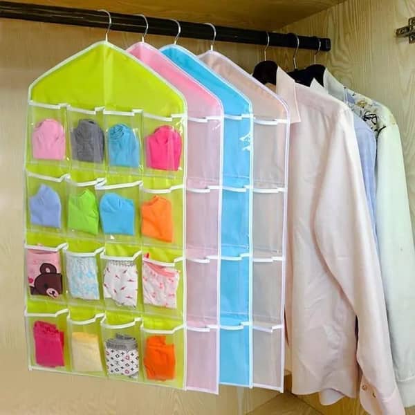 T  16 Pockets Hanging Bag Practical Storage Tidy Organizer