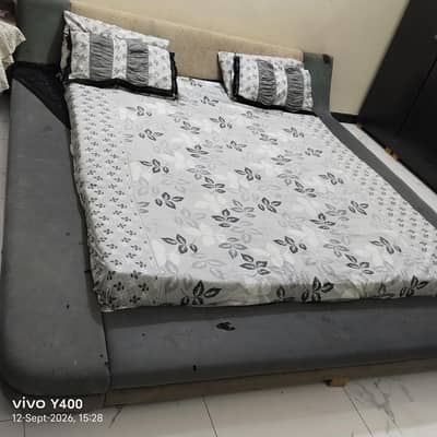 ​Solid Wooden low height Double Bed in Good Condition for Sale