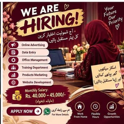 Male and female Staff required for online work