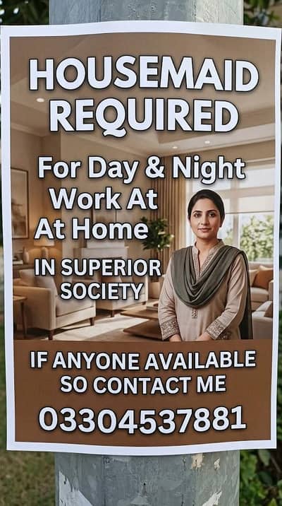 maid required