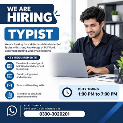 Office Assistan & Typiest/Data Entry Operator