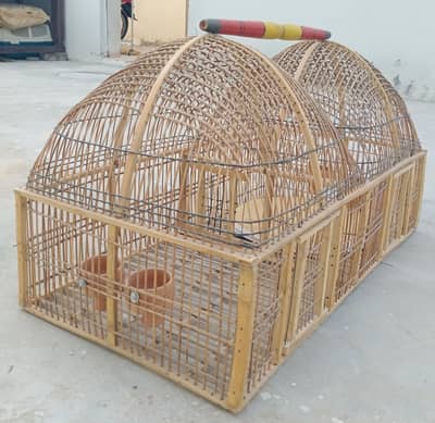 Cage for teetar, hens, or other bird couple