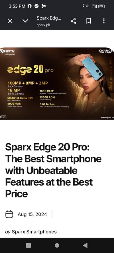Sparx Edge 20 Pro