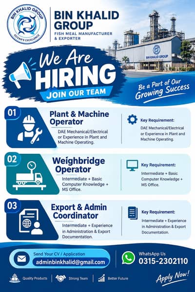 Plant Operator - Export & Admin Coordinator