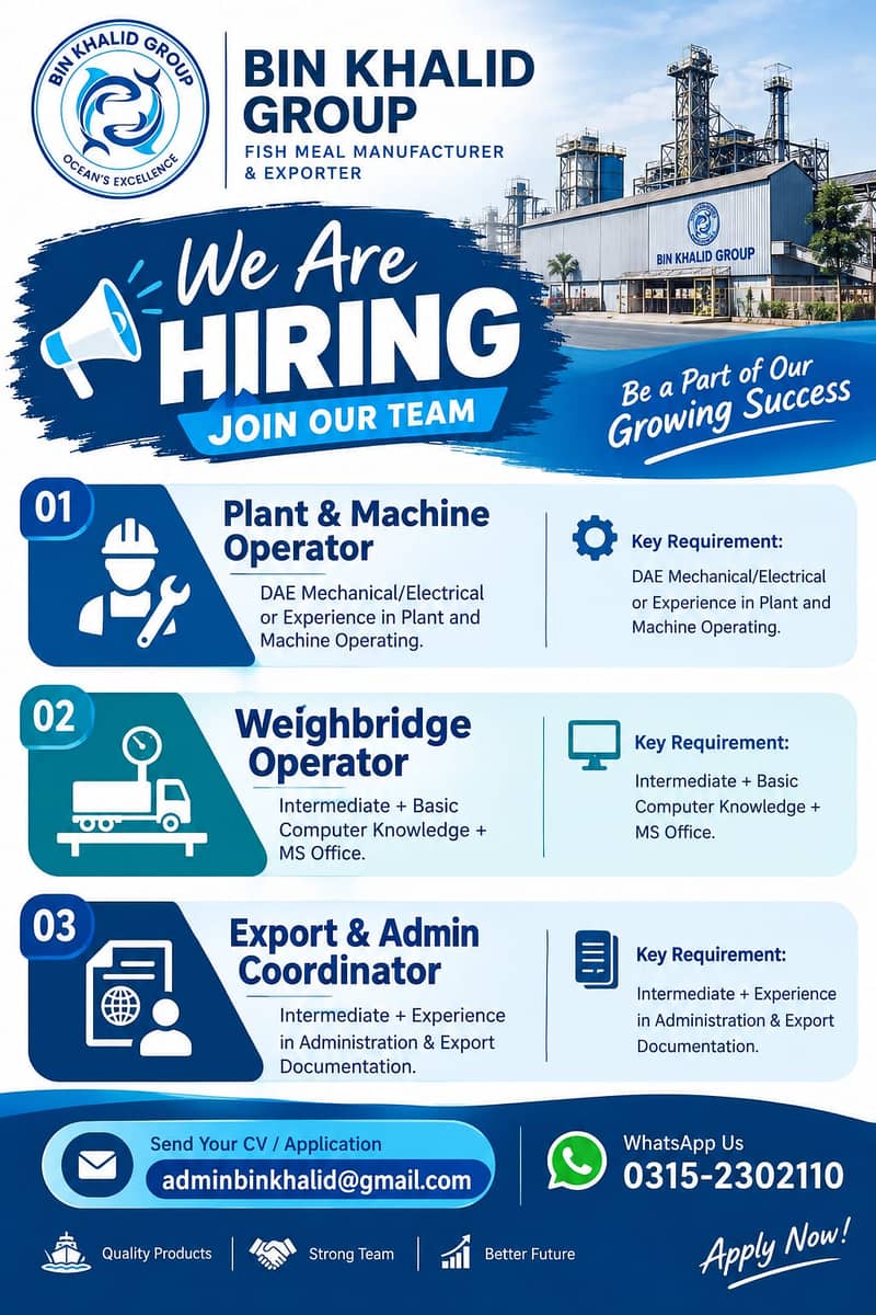 Plant Operator - Export & Admin Coordinator 0