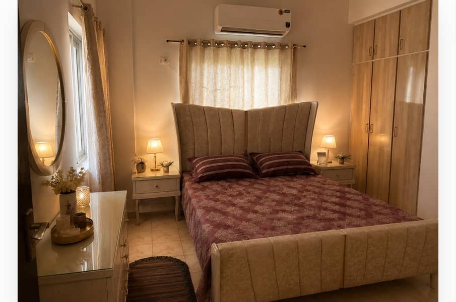 Bed Set with Side Tables and Dressing Table 0