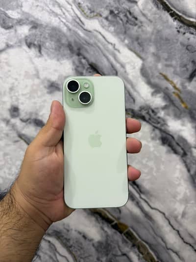 IPhone 15 jv 128gb green 94 % + official warranty till 6 nov with box