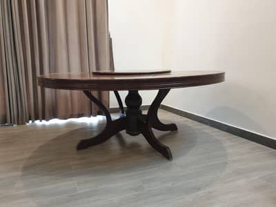 sheesham wood round table set