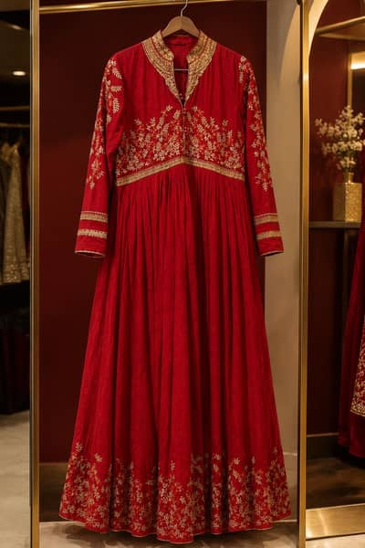 Elegant Red Party Wear Suit