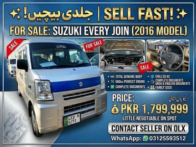 Suzuki Every 2016 Model – Total Genuine – Urgent Sale