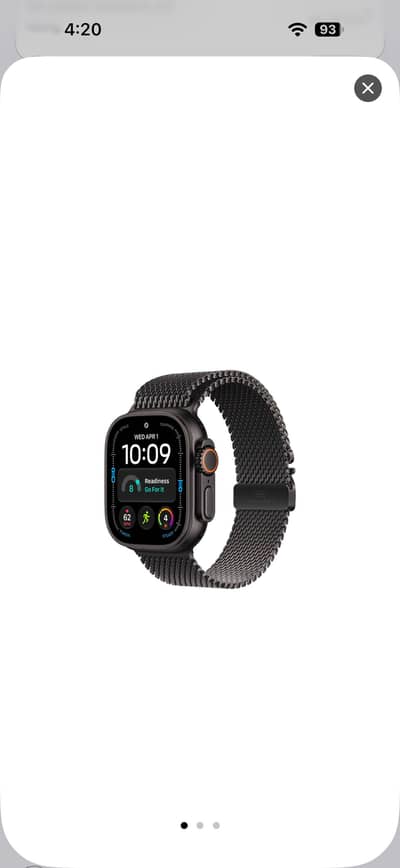 Apple watch ultra 3 Black Titanium (titanium loop)