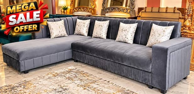 L shaped corner sofa set