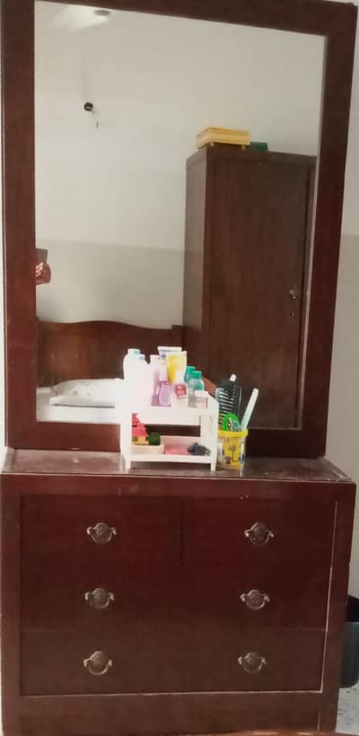 Dressing Table with drawers & Sliding Mirror and Shelves