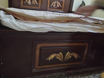 Double big Size Bed with one side table