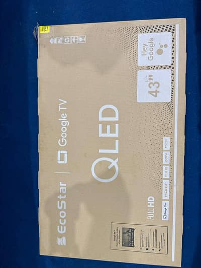 Ecostar 43 inchs QLED google tv brand new box packed