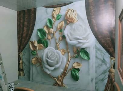 3D wall picture wallpaper