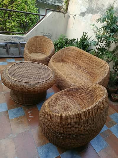 Cane Sofa set 3 - 1- 1