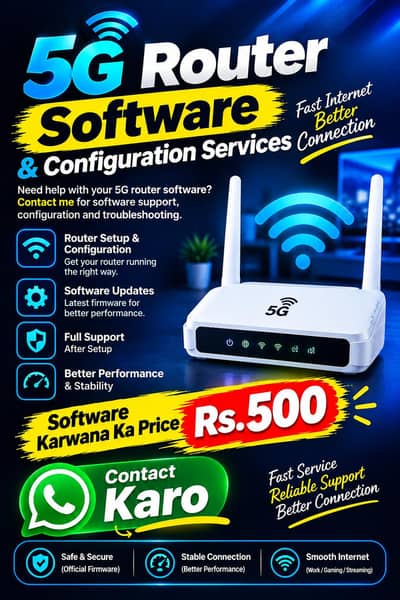 5G Router Software Service Available – Contact for Details