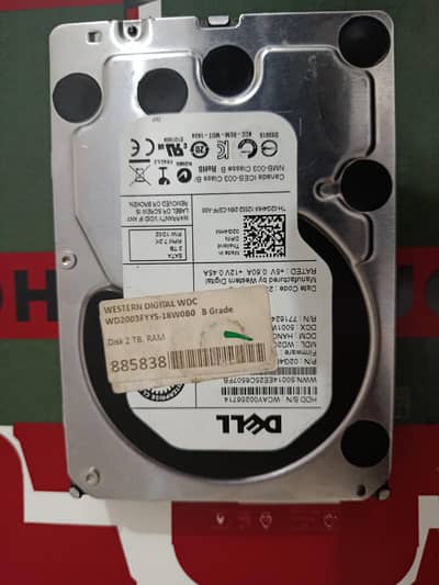 2TB DELL HARD DRIVE, 3MONTH USED