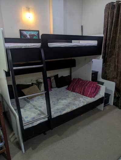 wooden Bunker bed with Mattresses