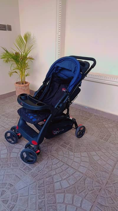 Tinnies Baby Stroller Revers Handle Black C-18D