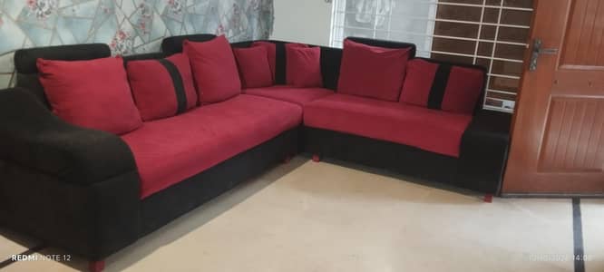 L. shape 7 seater sofa