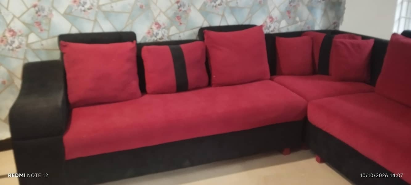 L. shape 7 seater sofa 2