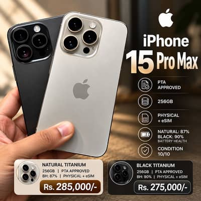 iPhone 15 Pro Max, 15 Pro, 16 Pro/Max, 13 Pro Max, 13 Pro & 12 Pro