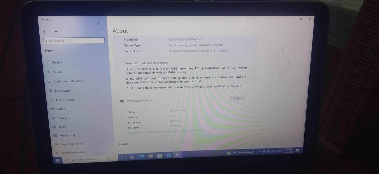 HP notebook 15 4