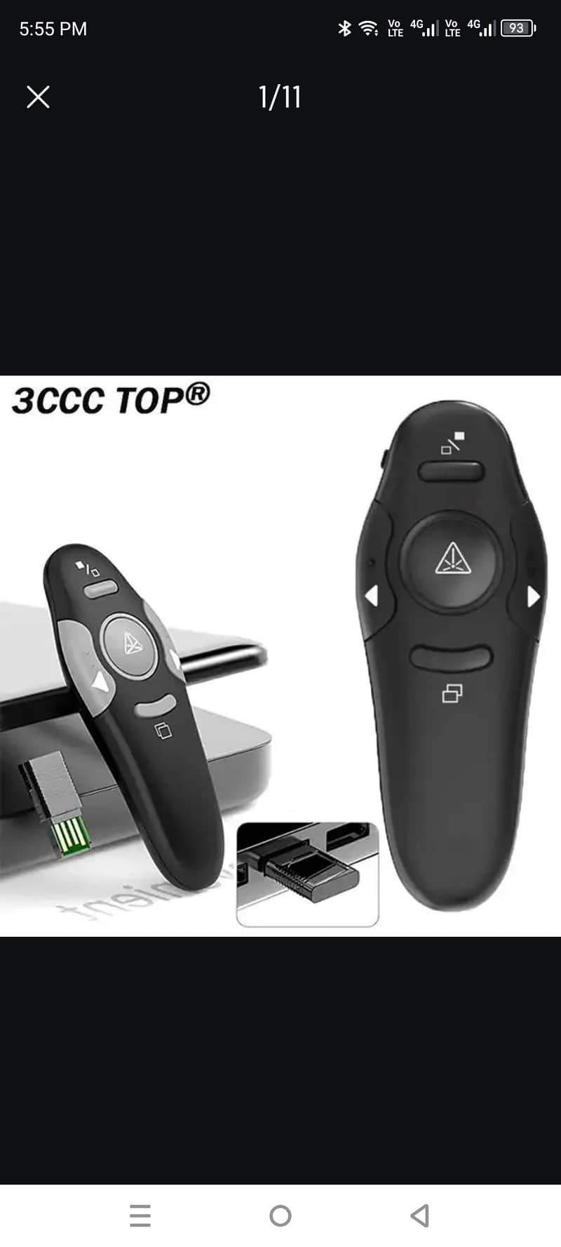 PPT Remote Control hand tool Presenter USB  Power Adapter Pointer 0