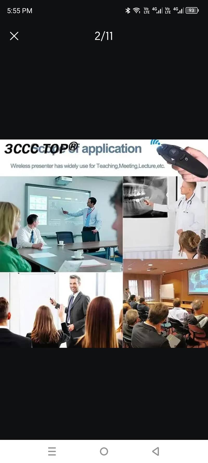 PPT Remote Control hand tool Presenter USB  Power Adapter Pointer 1