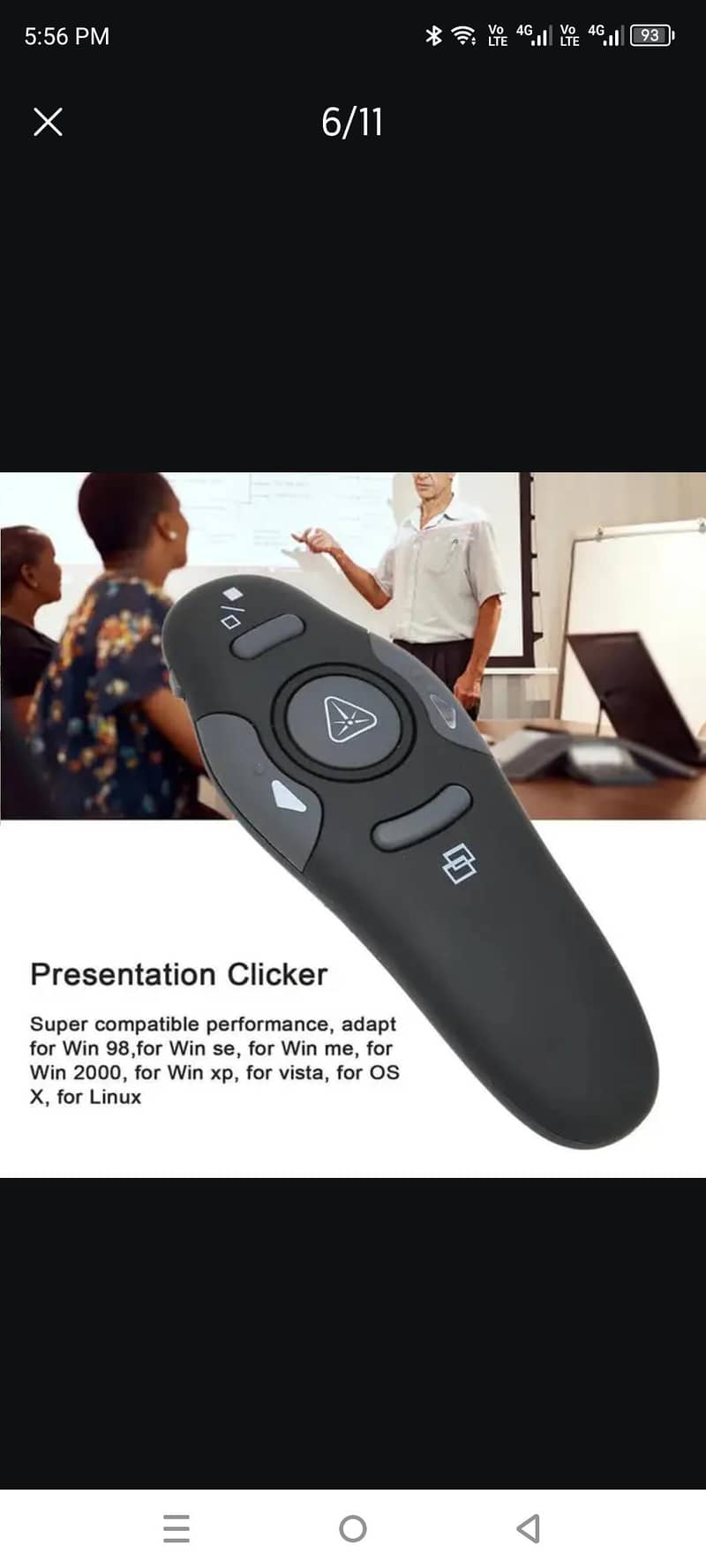 PPT Remote Control hand tool Presenter USB  Power Adapter Pointer 4